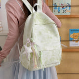 Women Star Print Backpack Polka Dot Star Charm Lightweight Student School New Trend Fashion Daypack Female Book Backpacks