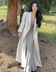 Elegant Bodycon Wedding Party Knitted Mermaid Dresses for Women Vintage Evening Runway Corset Y2k Robe Autumn Fashion Vestidos