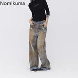 Harajuku Y2k Wide Leg Pants for Women Streetwear Fashion Pantalon Femme High Waist Straight Jeans Casual Vintage Denim Trousers