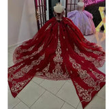 Pbong  Customized Glittering Burgundy Beaded Corset Ball Gowns Quinceanera Dress Vestidos De Xv Big Bow Women Pageant Dresses Sweet 16