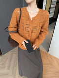 Crochet Cardigan for Women Sheer Openwork Button Front Pointelle Knit Jacket Tops Blouse French Chic Boho Vacation Outfit