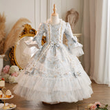 Children's Victorian Historical Dress 18th Century Rococo Party Princess Dresses for Girls