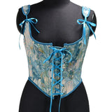 Elegant Lolita Corset Evening Party Retro Bustier Top Women Lingerie Sexy Slimming Bandage Underbust Corsets Streetwear Clothing