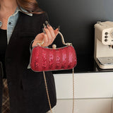 Sparkling Sequin Clutch Bag for Women Elegant Evening Purse with Crystal Buckle & Chain Strap Party Wedding Mini Bag
