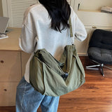Pbong  Women's Fashion Large Canvas Shoulder Crossbody Bag for Woman Cloth Girl Messenger Bags Female Student Bookbag Handbags