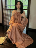 Women's Elegant Vintage Style Dress Autumn French Sequin Crew Neck Party Evening Dress Fashionable Casual Style 2025 New
