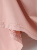 Pbong  Vacation Pink Backless Mini Dress Female Plunge Neck Sleeveless Slimming Asymmetrical Hem for Urban Street Style