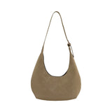 Pbong  Casual Chic New Moon Bag Women's Fashion Simple Design Trendy Spring PU Material Medium Size Daily Match Sewing Line