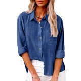 100% Cotton Linen Long Sleeve Shirts Women Clothing Y2k Tops Vintage Fashion Clothes Tshirt Elegant Casual Tees Streetwear
