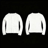 Pbong  Japanese Vintage Spliced Fake Two Piece Y2k Harajuku Solid Half Buttons Long Sleeve Commuter T Shirt High Street Casual Punk Top