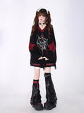 Gothic Y2k Sweater Women Harajuku Vintage Punk Long Sleeve Knitted Pullover Grunge Fashion Streetwear Oversize Sweaters
