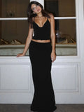 Print Sexy 2 Piece Sets Women Summer New V Neck Crop Tops And Maxi Skirt Female Elegant Club Party Slim Skirt Set