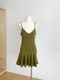 Pbong  Summer Y2k Sweet All Match V Neck Sleeveless Flower Print Vintage Short Dresses