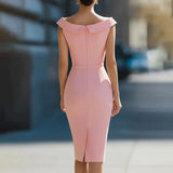 Pbong  Sexy Bodycon Long Dress Women Summer Fashion Sleeveless Slash Neck Pencil Slim Maxi Dresses Elegant