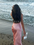 Autumn Winter Burgundy Satin Skirt Women Party Silk Skirt High Waist Straight Long Faldas Mujer Christmas Skirt