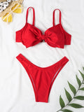Bikinis Women Push Up Swimsuit Solid Strape Swimwear Ladies Bathers Bathing Swimming Swim Suit Female Beachwear