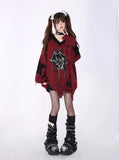 Gothic Y2k Sweater Women Harajuku Vintage Punk Long Sleeve Knitted Pullover Grunge Fashion Streetwear Oversize Sweaters
