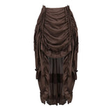 Pbong  Simple Pure Color Dance Skirt Midi Skirt Pleated Design Versatile Style for plus Size Women Straight Cut Silhouette