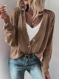 Loose Knitted Long-Sleeved Cardigan Sweater Autumn Winter New Arrival Comfortable Soft Women's Open Front Knitwear