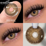 Natural Colored Contacts Lenses for Eyes 2pcs Brown Lenses Blue Eyes Lenses Yearly Beautiful Pupil Eyes Contact Lenses