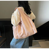Pbong  Korean Canvas Women Shoulder Bag Big Female Student Tote Shopper Bag Large Fashion Cotton Cloth Girl Bookbag Woman Handbags