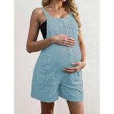 Pbong  Summer Casual Fashionable Maternity Strap Breathable One-piece Shorts in Solid Color Comfortable  Sleeveless For Pregnant Women