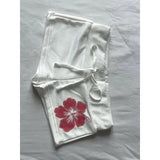 Pbong  American Retro Spicy Girl Print Shorts New Slim High Waist Sport Pants Casual Versatile Y2k Aesthetic Streetwear