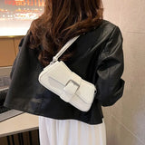 Solid color Leather Crossbody Bags For Women Luxury Designer Underarm Shoulder Bag Trend Fashion Lady Handbags and Purses