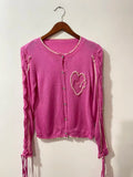 Last One Japan Liz Lisa Lace Knitted Long Sleeve Cardigan Sweater