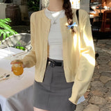 Women's Long Sleeve 2025 Cardigan O Neck Button Down Knit Lady Autumn Spring Knitted Single-breasted Cardigan Sweaters