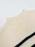 spring Korean long sleeve T-shirt women's stripes with loose round neck long sleeve stitching pure cotton knitted jacket