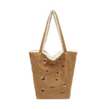 Pbong  Korean Style Plush Commuter Tote Bag Women's Retro Versatile Single Shoulder Bag Small Design Crossbody Bag for Autumn Winter