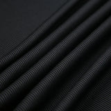 Black Slim Lace Spliced Knit Long Dress