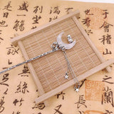 Fashion Moon Tassel Hair Stick For Women Classic Star Hair Stick Cheongsam Hanfu Headwear Hair Accessories