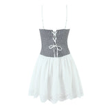 Pbong  Hit Color Slimming Mini Dresses for Women Strapless Sleeveless High Waist Minimalist Dresses Female