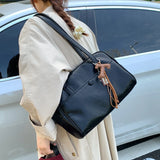 Pbong  Small Short Handle PU Tote Bags for Women Y2K Ladies Shoulder Bag Females Retro Handbags and Purses