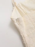 Solid Beige Plaid Embroidery Short Dress Sleeveless Sqaure Collar Casual Bow Women Dress 2025 New Sweet Chic Summer Vestidos