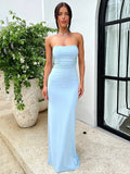 Strapless Backless Lace-up Maxi Dress For Women Summer New Off-shoulder Sleeveless Bodycon Club Party Long Dress