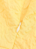 Fashion French Yellow Suspender Dress Long Dress 2025 Summer Ruflle Square Collar New Dress A-line Simple Fashion Woman Clothing