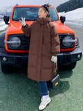Korean Jacket Women Winter X-long Parkas Solid Hooded Thicken Warm Female Snow Wear Coat Padded Loose Clothes