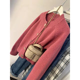 Spring Autumn 2025 Vintage Versatile Lazy Women Cardigan Sweater Coat  Loose Korean Version Female Knitted Sweater Jacket