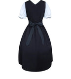 Women German Dirndl Dress Medieval Renaissance Lace Up Festival Dress Oktoberfest Costume Cosplay Costume Party Dress for Female