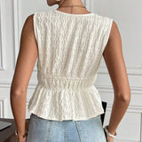 Women's Tanks Deep V-Neck Tie Detail Sleeveless Solid Color Top Summer Casual Chic Style Tanks