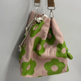 Pbong  Women Textile Floral Purse Bag Large Capacity Boho Beach Handbags Crossbody Shoulder Bag for Travel Shopping Work Dating Use