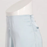 Chic Large Bow Camisole And Zipper Pant Sets Satin Tank Top + High Waist Straight Trouser 2 Piece Set Summer Vacation Women Sets