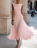 Pbong  Elegant Sleeveless Party Maxi Dress Women Summer Fashion Solid Color Backless Slim Long Dresses Casual
