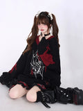 Gothic Y2k Sweater Women Harajuku Vintage Punk Long Sleeve Knitted Pullover Grunge Fashion Streetwear Oversize Sweaters