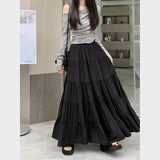 Summer High Waist White Mini Skirt Women Fashion Korean Patchwork A-Line Skirts Female Summer Solid Elegant All-Match Long Skirt