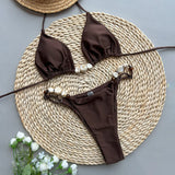 New Bikini Sexy Bikini Solid Color Split Women's Swimsuit