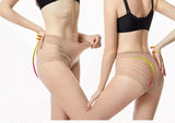 High Waist Briefs Women Seamless Panties Transparent Mesh High Elastic Tummy Control Shapewear Ice Silk Underwear Sexy Lingerie